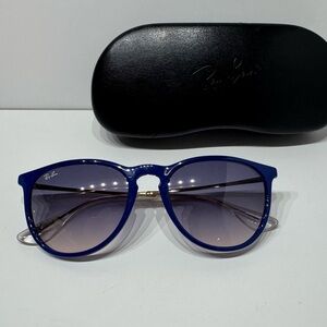 Ray-Ban Erika sunglasses with blue frame transparent temples
